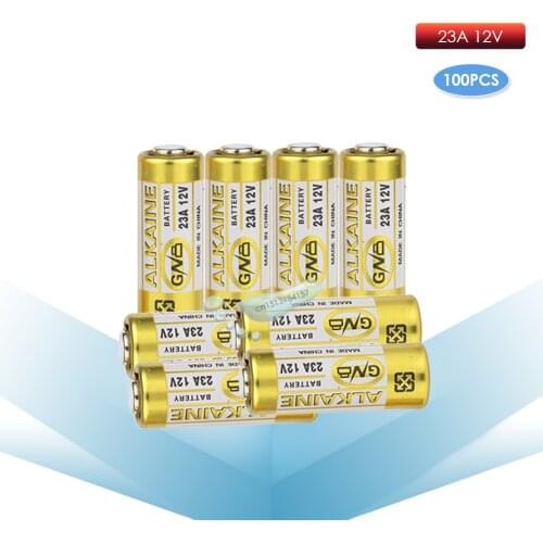 Kpay 100pcs/Lot Small Battery 23A 12V 21/23 A23 E23A MN21 MS21 V23GA L1028 Alkaline Dry Battery
