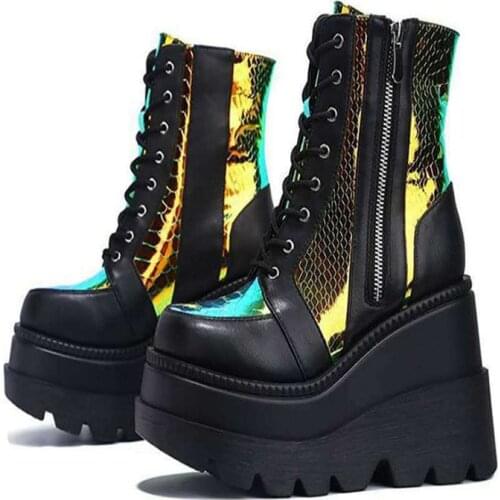 Nonglang Women's Wedge Ankle Boots