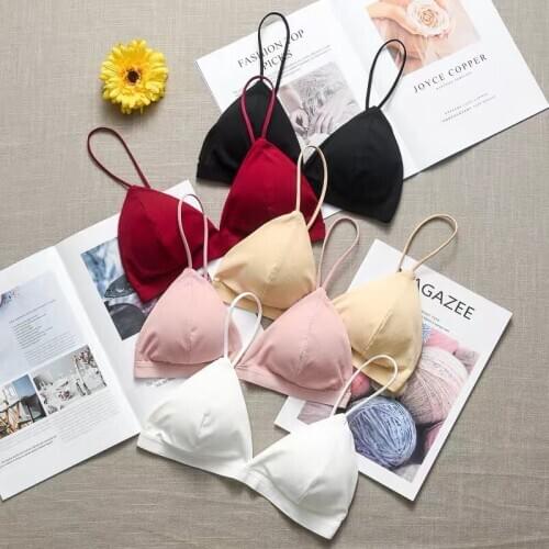 New Seamless Soft Bras for Women Thin Strap Wireless Push Up Bra Backless Comfort Underwear Bralette Sexy Lingerie