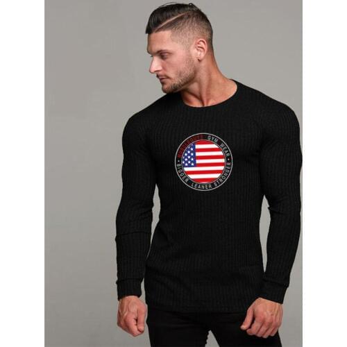 New Fashion Sweater Men Brand Clothing Mens Sweaters Print Casual Shirt Autumn Slim Fit Pullover Men O-Neck Pull Homme Top