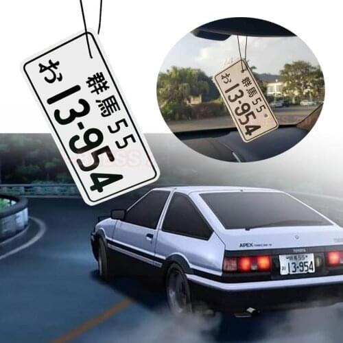 10x5cm 13-954 Japanese Modified License Plate Number Car Air Freshener Car Rear View Mirror Hanging Accessorie Paper Car Perfume
