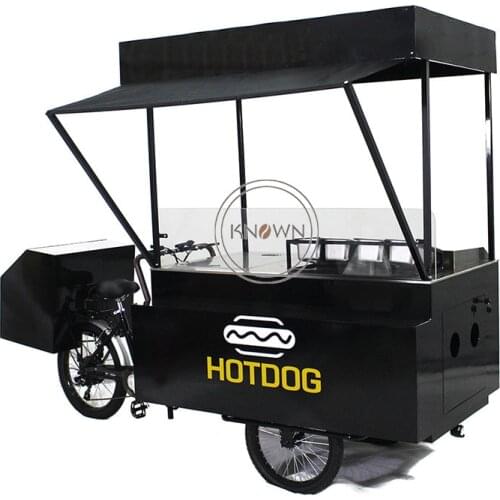 Outdoor Three Wheels Cargo Bike Family Adult Tricycle Mobile Coffee Snack Fast Food Vending Cart
