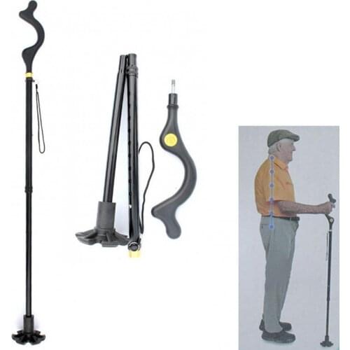Durable Hiking Folding Trekking Pole Convenient to Use Adjustable Collapsible Stable Aluminum Alloy Walking Stick Alpenstock