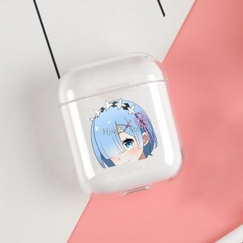 Rem Peeker Re zero Clear Cases For Apple Airpods 1 2 Earphone Bluetooth Wireless Cover For Airpods 2 1 Coque