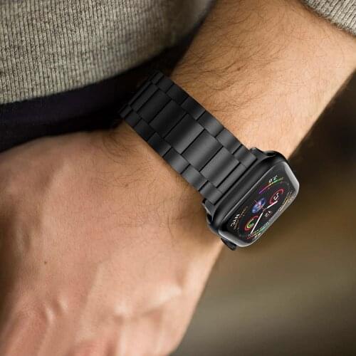 Stainless Steel strap for apple watch 6 44mm 40mm band Business bracelet for iwatch se apple watch 5 4 3 42mm 38mm Metal bands