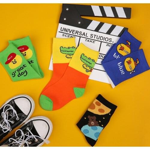 Only My Foot Baby Kids Socks Summer Winter Dance Boys Girls Cool Socks Childrens 3-12 yearsCotton Cartoon Fashion 4Pairs /Lot