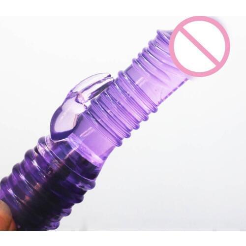 Triple Vibrators Penis G-Spot Vibration Rotation Waterproof Rabbit Vibrating Sex Toys GLANSProducts AV vibrate Stick for women