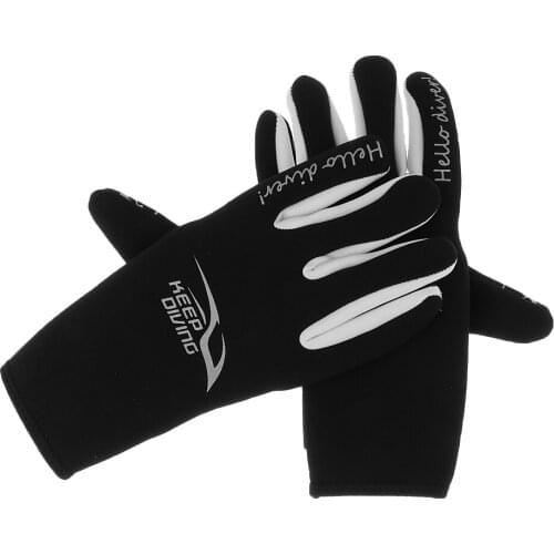 Adult Comfort Wetsuits Premium Neoprene 3mm Diving Warm-Water Gloves / Skid-proof Five Finger Gloves S