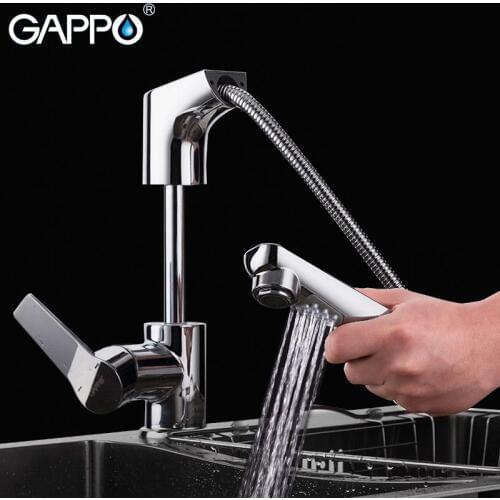 GAPPO pull out kitchen faucet bathroom kitchen faucet with spray kitchen sink faucet brass water mixer tap torneira