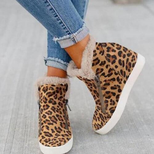 2021 New Fashion Womens Snow Boots Comfortable Winter Warm Casual Zipper Platform Suede Punk Shoes for Woman Plus Size 35-43