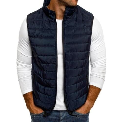 2021 Vest Men Autumn Jackets Thick Vests Man Sleeveless Coats Male Warm Cotton-Padded Waistcoat Men Gilet Veste Hommes