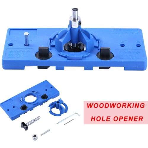 1pc Hinge Hole Drilling Guide Locator Hinge Drilling Jigs Drill Bits Woodworking Door Hole Opener Cabinet Accessories