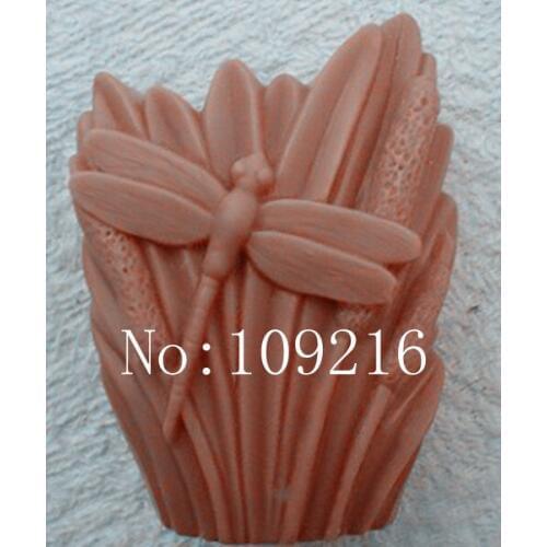 1pcs Water Bamboo Dragonfly (zx1578) Silicone Handmade Soap Mold Crafts DIY Mold