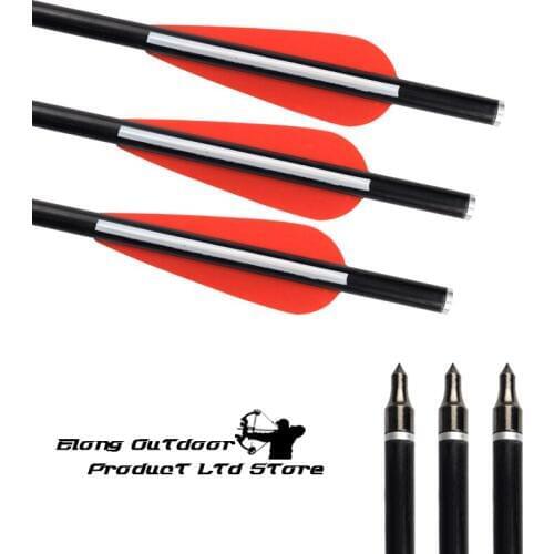 12X 12" 14" Crossbow Bolts Fiberglass Arrows 100 Grain Field Point Flat Knock for Archery Hunting Practice Free Shipping