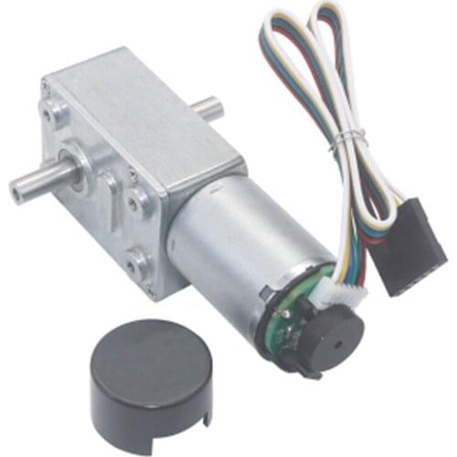 Double Shaft DC Encoder Motor 6V 12V 24V Gear Mini Reductor 12 Volt 24 V Electric Reverse DC12V 6/10/23/30/40/90/150rpm JGY370