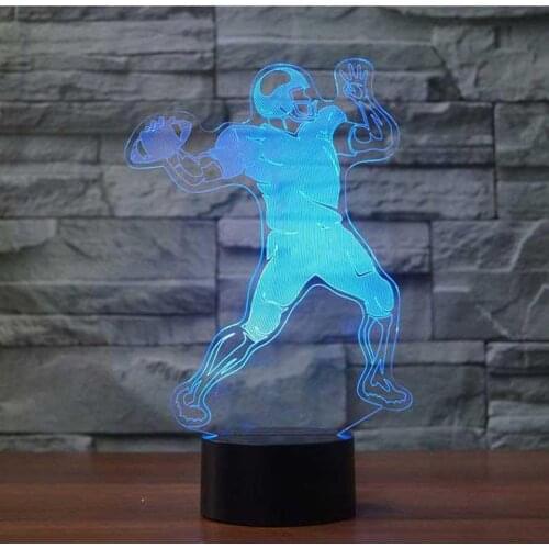 American Football 3D LED RGB Night Light 7 Color Change Desk Light Action Figures 2210 Boys Girls Christmas Toys