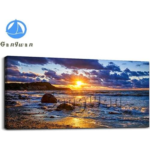 Blue Ocean Landscape diamond Painting Home Decor Office Bathroom Kitchen Sunny Beach Wave Beach 5D diamond embroidery full drill