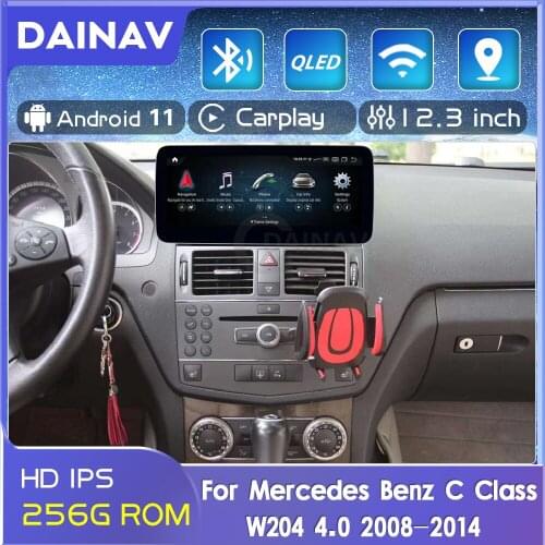 Android 11.0 256GB Car Radio GPS Navigation Autoradio For Mercedes Benz C Class W204 4.5 LHD 2008-2014 Multimedia Player Stereo