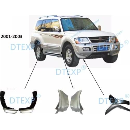 2 Piece Rear Mudguard for Pajero V73 Pair Front Bumper Board for Montero 2000-2003 V75 V77 Mr520209 for Shogun 5 Doors