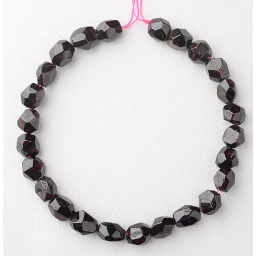 12x15mm Natural Faceted Garnet irregular oval Stone Beads For DIY necklace bracelet jewelry making 15 "free delivery