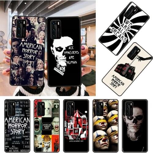 Phone Case For Huawei P4 P10 P30 P20 Lite P Smart Z Pro Black Cover Shell Silicone Etui Luxury TV American Horror Story AHS
