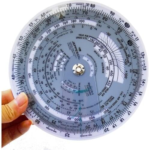 Disc Vector Ruler Flight Measuring Ruler Aviation Training Plastic Ruler