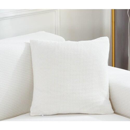 Home Furnishing Fashion Simple Pure Color Knitted Pillow Case Car Seat Cushion Cover Sofa Cushion Pillow Case Household Goods