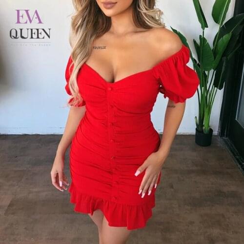 Evaqueen Summer Dresses With Buttons