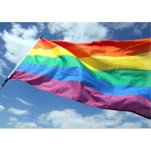 Gay Flag Screen Printing Lgbt Flags Polyester Homosexual Philadelphia Philly LGBT Rainbow Flag 90x150cm Banner