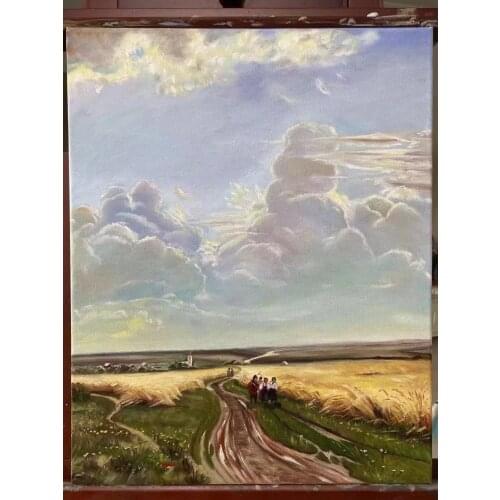 Hand-made Oill Paintings From China Mainland University: Xi'an Academy of Fine Arts.Title: Fields Of Hope