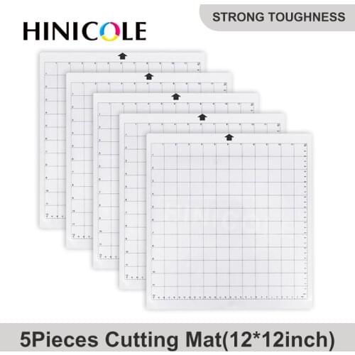 Hinicole Cut Mat for Silhouette Cameo Cricut Explore Maker 30.8*30.8cm 12x12 inch Adhesive Sticky Non-slip Flexible Gridded Mats