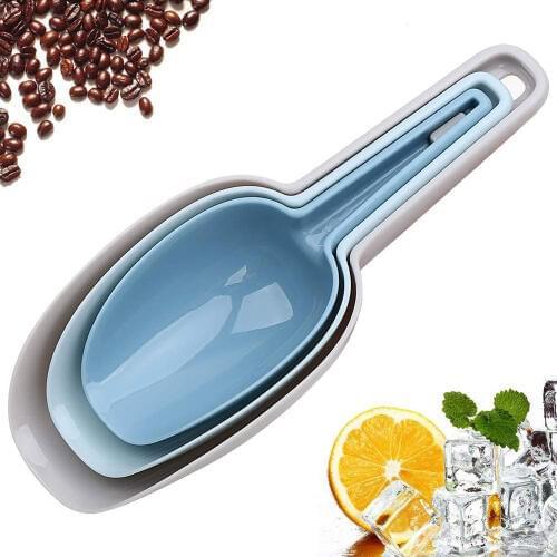 3pcs Plastic Scoop Ice Buffet Candy Kitchen Shovel Pet Food Flour Scoop Kicthen Food Shovel Garden Home Kitchen Tool