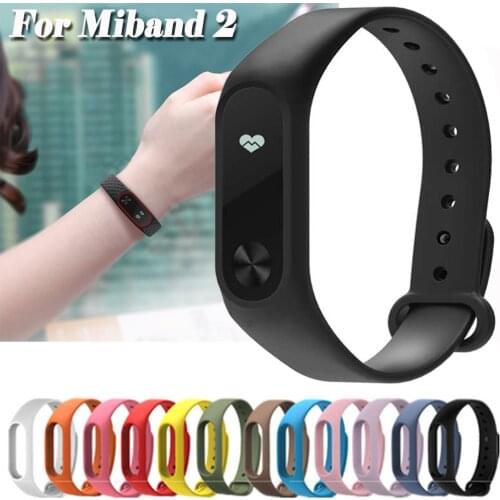 For Xiaomi Mi Band 2 Fashion Rubber Wrist Strap Bracelet Silicone Sport Band Strap For Miband 2 Wristband Replacement Watch Band