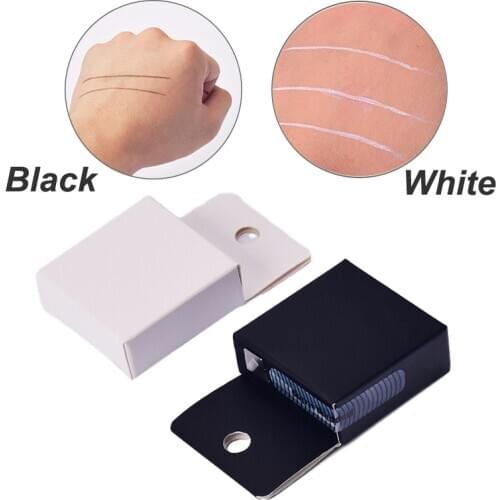 2pc White/Black Microblading Mapping String Permanent Makeup Pre-Inked Eyebrow Marker Thread Brow Positioning Tool PMU Accessory