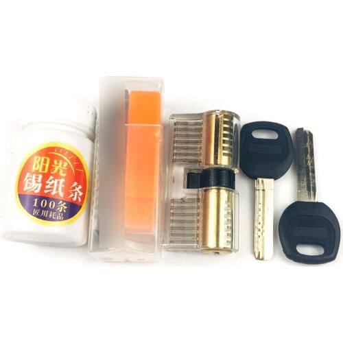 AB Tin Foil Fast Tools With AB Lock 100PCS 0.06mm Tin Foil Tool Box Practice Locksmith Kit for Pro Locksmith Supplies