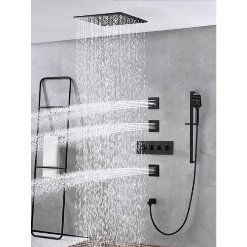 Wall-Mounted Concealed Shower Shower Sets Ceiling Mounted Constant Temperature Faucet Canopy Supercharged Shower