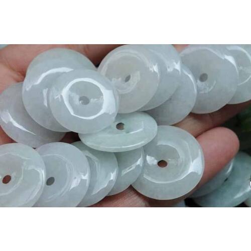 Natural a DIY parts jade buckle jade bead bead 10mm 13mm15mm18mm Ring boutique safety buckle