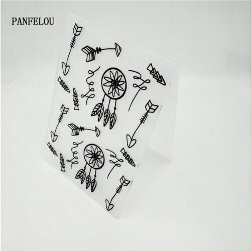 HOT plastic Arrow Feather craft card making paper card album wedding decoration clip Embossing folders