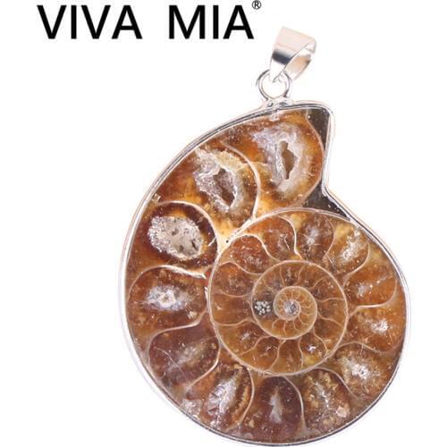 Fossils Pendant Necklace Seashell Jewelry Conch For Snail Jewelry Natural Stone Fossils Pendants Ocean Necklaces Men Women