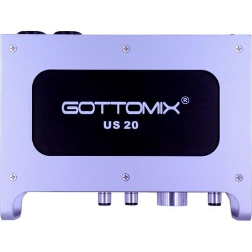 Gottomix US20 Professional USB Audio Interface Live Broadcast Recording Sound Card For Musician And Digital DJ And Singer