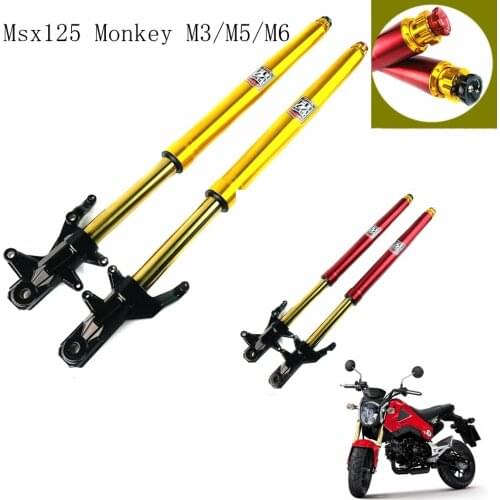 Motorcycle Adjustable Front Fork Front Suspension Lengthen Shock Absorbers 665/720mm For Honda Msx125 M3 M5 M6 Monkey Bike Etc