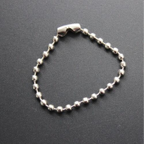 2.3mm Diameter Ball Beads Chain 10cm Length Iron Bead Chain For Garment Tag Price Label Self Locking 100pcs