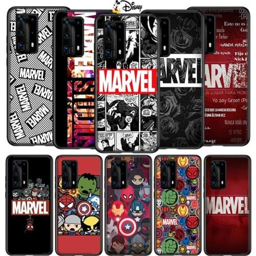 Silicone Cover Marvel Avengers For Huawei P40 P30 P20 P10 P9 P8 Pro Lite E Plus mini Pro 5G 2017 2019 Phone Case