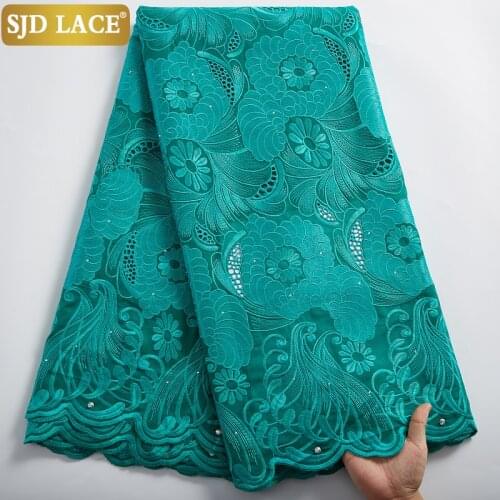SJD LACE African Lace Fabric 2021 High Quality Embroidery Garment Materials Swiss Voile Lace In Switzerland For Church Sew A2423