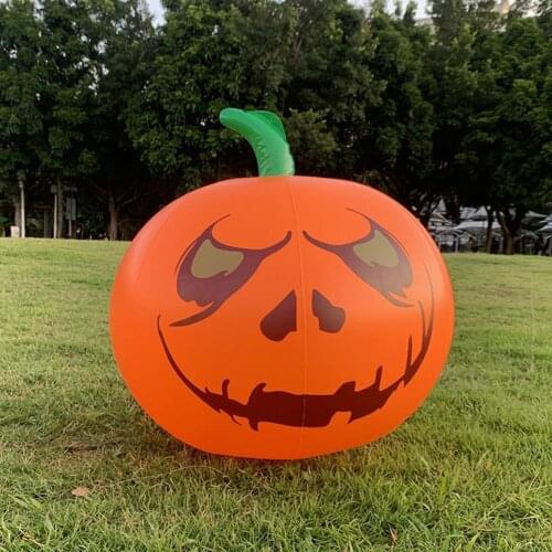 Halloween Inflatable Pumpkin Decoration Remote Control LED Glowing Pumpkin Color Changing Party Patio Bar KTV Decor