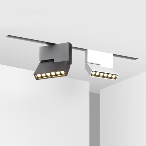 6W 12W LED Ceiling Lamp Magnetic Track Spotlight Suspended Creative LED Magnetic Lights Tracking Home Industrial Lighting