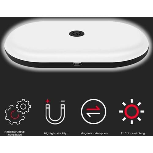 Universal Car Light Interior Roof Dome USB Rechargeable Light LED Reading Lamp Car Led Light Car Accessories Car Door Light