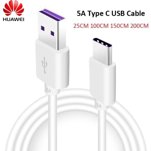 Huawei 5A Type C USB Cable Quick SuperCharge Type-C Data Line For Mate 9 10 20 30 Pro P9 P10 Plus P20 P30 Pro Honor 9 10 v10 20