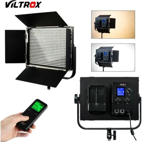 Viltrox VL-D60T Studio Video LED Lighting Lamp Bi-color 3300~5600k Slim Brightness Video Light Studio Camera Light for Youtube