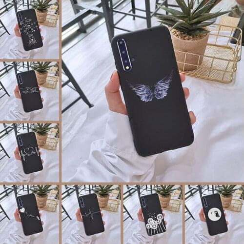 Back Cover For Huawei Honor 8A Pro 8S V20 Black Heart Cat Soft Phone Case Silicone For Huawei Honor 20 Lite Pro 10i 20i